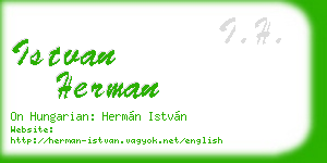 istvan herman business card